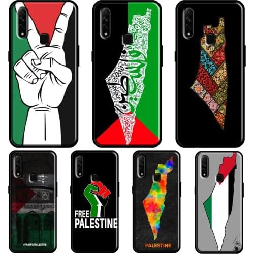 Free Palestine Map Arabic For OPPO A52 A72 Find X3 Pro Reno 2 Z A3S A5S A15 A83 A31 A53 A9 A5 2020 F5 F7 Phone Cover