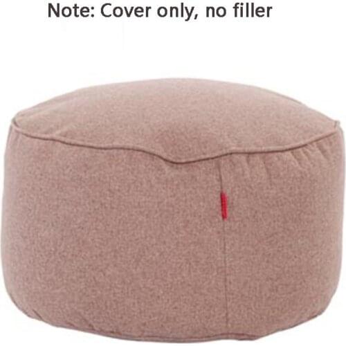 Ottoman Sofa Cover Round Bean Bag Chair For Kids Footstool Sofa Cover Japanese Tatami Lazy Sofa Chair Living Room Furniture