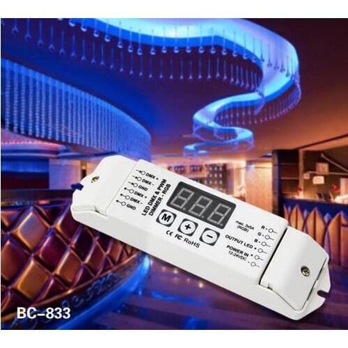 BC-833 DMX512 Decoder LED 3CH DMX Decoder RGB strip decoder DMX driver