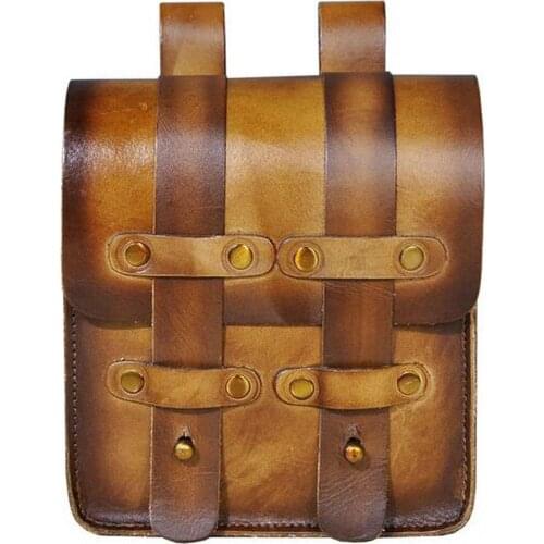 Men Waist Bag Genuine Leather Cellphone Waist Bag For Men Vintage Loop Holster Mobile Phone Cover Case Belt Hook Bum Bag