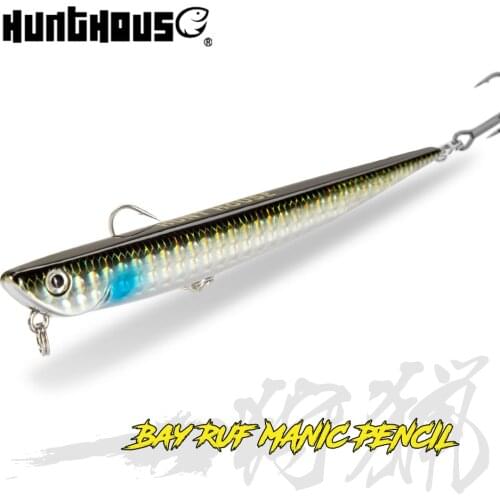 Hunthouse sinking pencil lure bay fur manic LW507 155/ultimate seabass lure bluefish lures