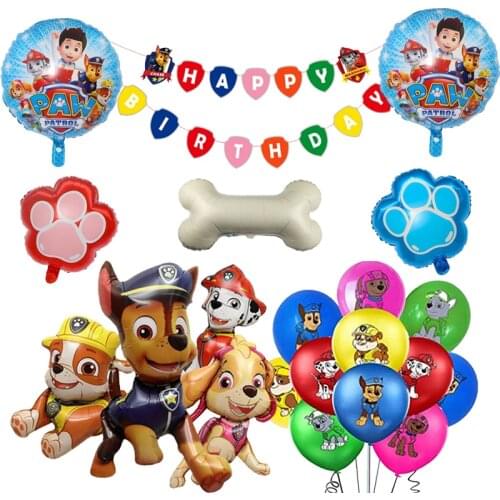 Paw Patrol Toys Balloons Figure Skye Chase Rubble Pupply Paw Foil Balloon Boys Girls Birthday Party Room Deco For Children
