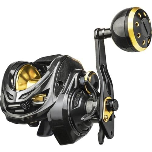 LINNHUE New Baitcasting Reel TDC Carbon Fiber Body Max Drag 16kg Metal Handle Grip Fishing Reel Saltwater Reel Gift Handle Line