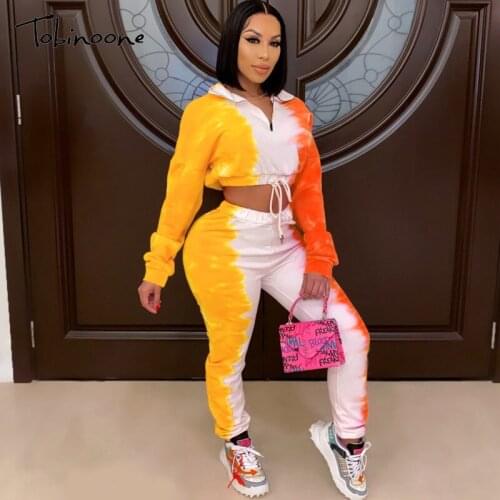 Tobinoone Winter Warm Two Piece Tracksuit Set Women Casual Tops and Pants Sports Suit Women 2020 Zipper Pullovers Women Sets