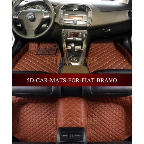 Leather Car floor mats for FIAT Bravo Palio Viaggio Ottimo Fiat Albea custom fit car carpets foot mats liners