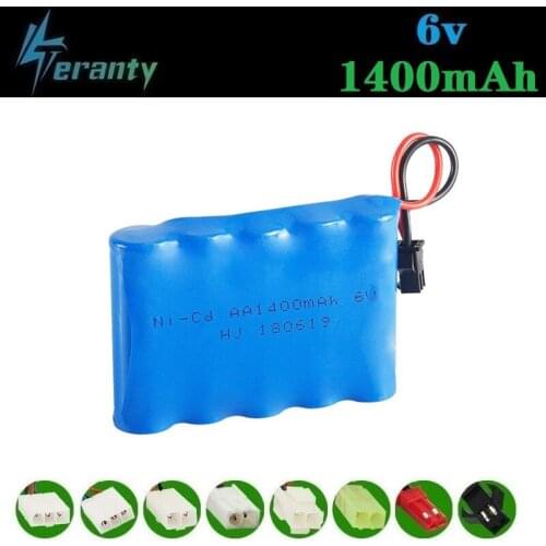M Model ) 6v 1400mah NiCD Battery For Rc toys Cars Tanks Trucks RC Robots Boats Guns 6v Rechargeable Battery 5*AA Battery 1PCS