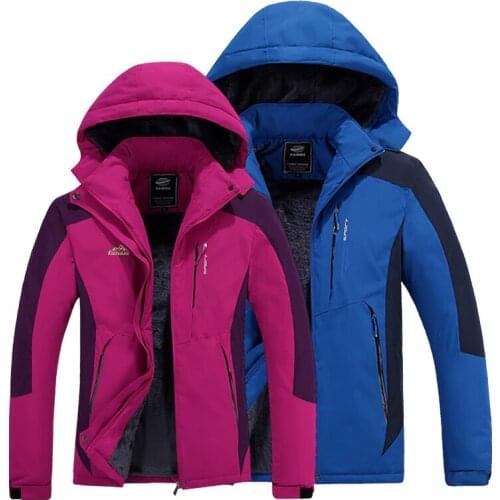 Mountainskin Men Women Winter Hiking Jacket Outdoor Sports Waterproof Breathable Windbreaker Camping Trekking Skiing Coats VA553