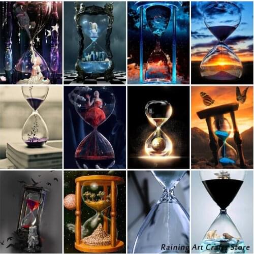 5D DIY Diamond Painting hourglass world embroidery Full round square drill Rhinestone Cross stitch kits mosaic pictures decor
