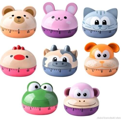 New Design Daily Timer Alarm Clock Cartoon Animal Timer Cooking Timer Animal Shape Counters for Kitchen Timing Tool 21wholesales