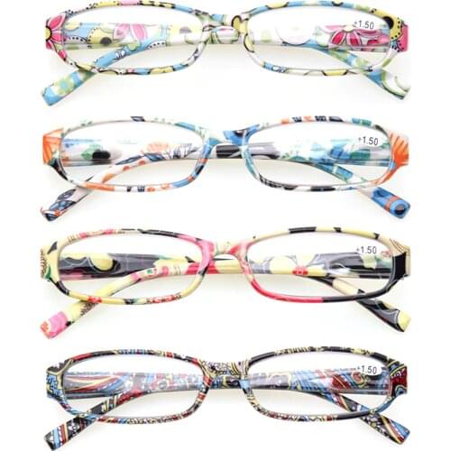 Henotin New Printed Reading Glasses Women Spring Hinge Oval Frames Readers Quality Eyeglasses 1.0 1.5 2.0 2.5 to 6.0