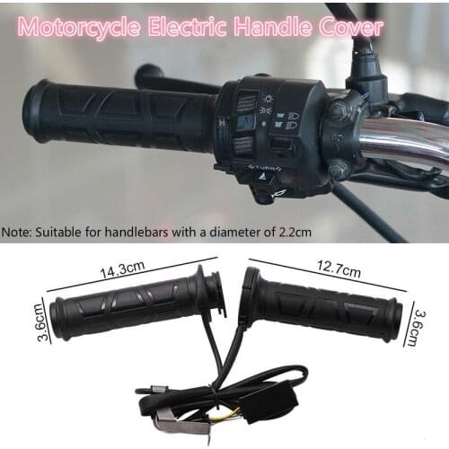 A Pair Of Motorcycle Electric Heating Handle Cover Silicone Winter Warm Handlebars Adjustable Temperature Heated Grips Handle
