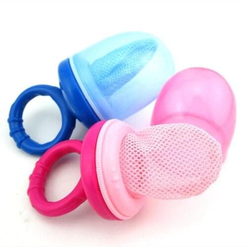 Newborn Safety Feeding Nipple Mesh Bag Protable Baby Pacifier Fresh Food Nibbler Feeder Infant Chew Fruits Vegetables Soother