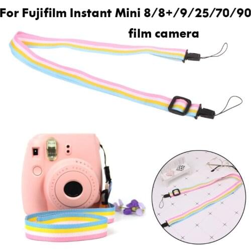 1.2M Colorful camera strap Adjustable Camera Shoulder Neck Strap Belt For Fujifilm Instax Mini 9/8/8+/25/70 dropshipping