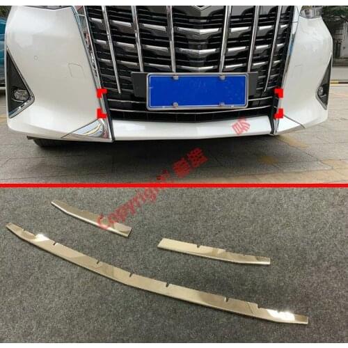 Stainless Steel Front Bumper Grille Trim For Toyota Sport Edition Alphard Vellfire AH30 2019 2020