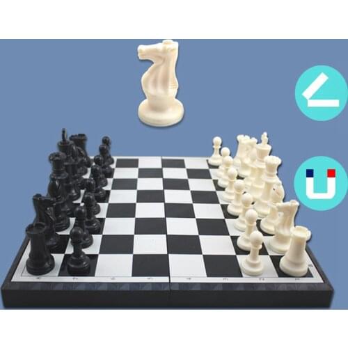 15"x15" International Chess Set Magnetic Chessmen 2 Players Board Game Toys