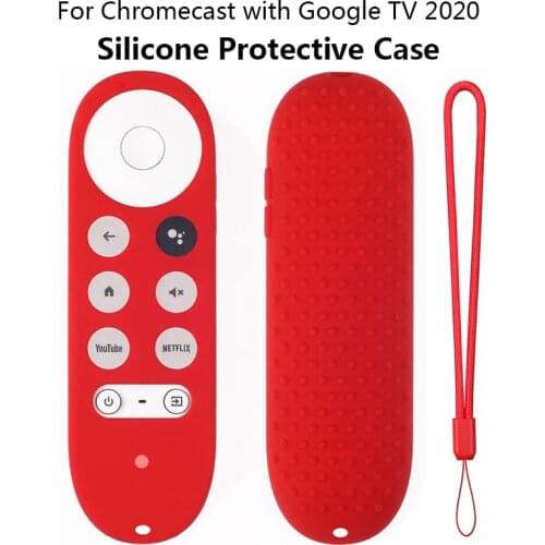 2021 Silicone Remote Control Cover For Chromecast With Google TV Voice Remote Anti-Lost Case For Chromecast Dropship