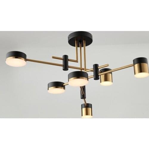 Modern Luxury Iron Art Chandeliers Nordic Living Room Chandelier Lighting Bar Restaurant Deco Hanging Light Hall Household Lamps