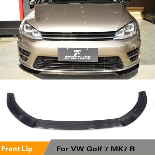 Carbon Fiber / FRP Front Bumper Lip Spoiler for Volkswagen VW Golf 7 R Only 2015 2016 Car Front Bumper Lip Splitters