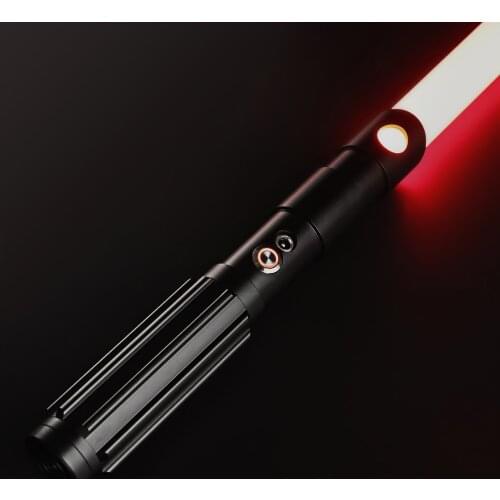 DamienSaber RGB Lightsaber Smooth Swing Pixel Heavy Dueling Metal Hilt With LED Infinite Color Changing Volume Sound Adjustment