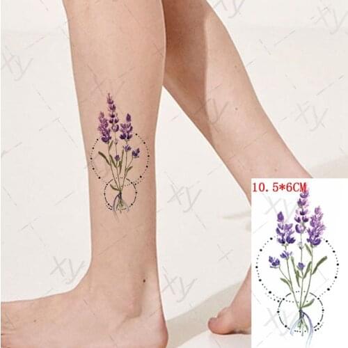 Waterproof Temporary Tattoo Sticker Lavender Fish Butterfly Branch Small Cool Ins Body Art Flash Tatoo Fake Tatto for Woman Men