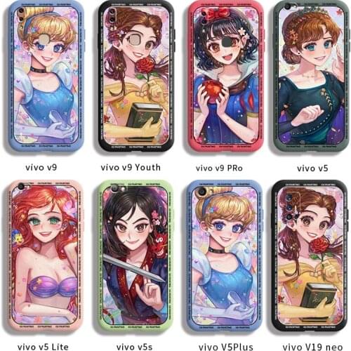 For vivo v9 Youth PRo v5 Lite v5s V5Plus V19 neo Fall proof case cartoon beauty pattern protective cover