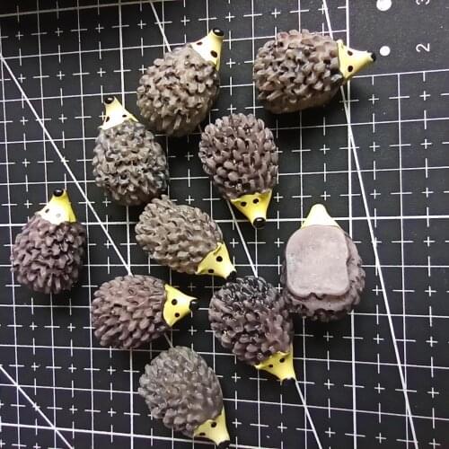 1pcs/lot resin Simulated animal hedgehhog 24mm Cabochons Jewelry Phone Hairpin Headwear DIY