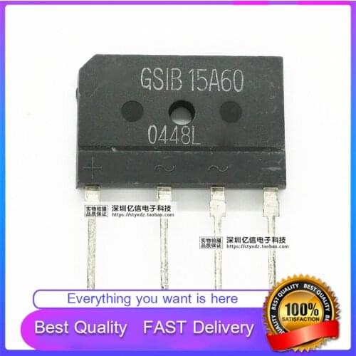 10Pcs/Lot New Original GSIB15A60 600V15A RECTIFIER BRIDGE ZIP-4 Good Quality