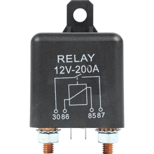 12V 200 Amp Heavy Duty Split Charge/Winch Relay for Car Van Boat Marine 4 Pin Normally Open Type Contact Form 70x45x45mm