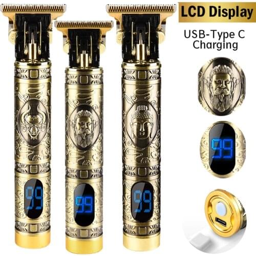 2021 USB 0mm T9 Hair Clipper Professional Baldheaded Electric hair Cordless Shaver Trimmer Men Barber Hair Cutting Machine