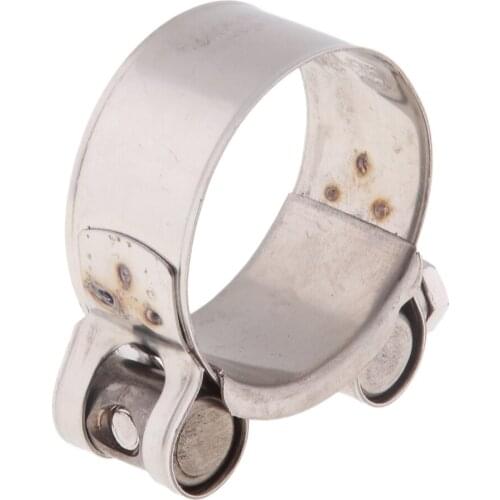 2x Stainless Steel Motorcycle Exhaust Clamp/Clip 36-39/40-43mm