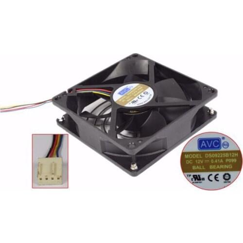AVC DS09225B12H P099 Server Cooling Fan DC 12V 0.41A 92x92x25mm 4-wire