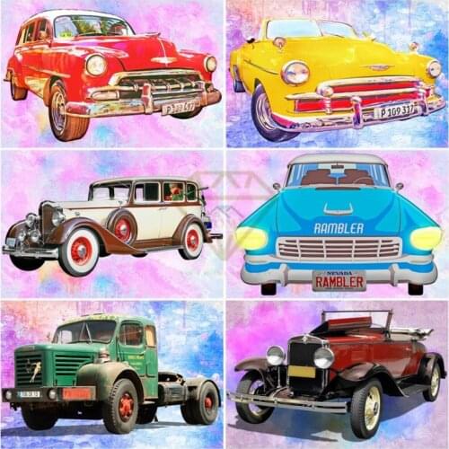 5D Diy Diamond Painting Cartoon Car Full Diamond Square/Round Mosaic Picture Embroidery Cross Stitch Kit Handicraft Home Decor