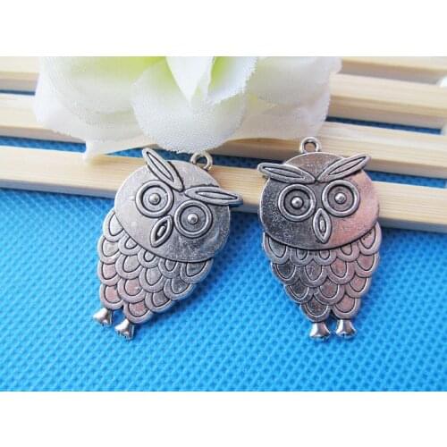 60pcs Antique Silver tone/Antique Bronze Night Owl Connector Pendant Charm/Finding,Bracelet Charm,DIY Accessory Jewelry Making