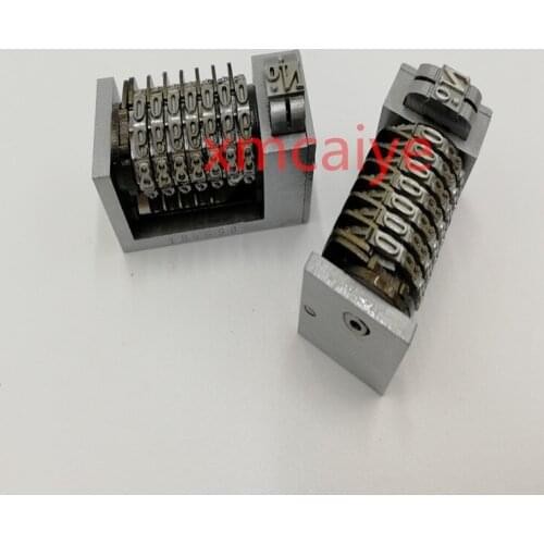 7 pieces 7 Digit 4X8 Roman Backward Letterpress Rotary Numbering Machine