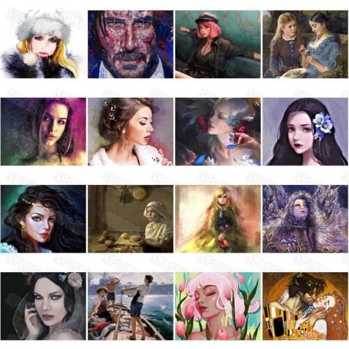 Diy Diamond Painting Western Ladies and Beautiful Girls Realistic High-End Mural Cartoon Dream Sweet Character Painting