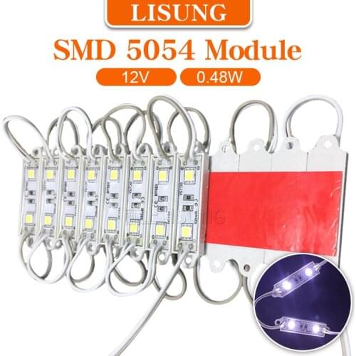 DC 12V LED Module 5054 2 LED DC12V Waterproof Advertisement Design LED Modules White Red Blue Green Color Super Bright Lighting