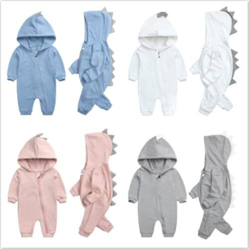 Baby Romper Long Sleeve One Piece Jumpsuit Boy Kids Clothes Autumn Spring Ropa Bebe Newborn Girl Outfit Cartoon Dinosaur Hoodies