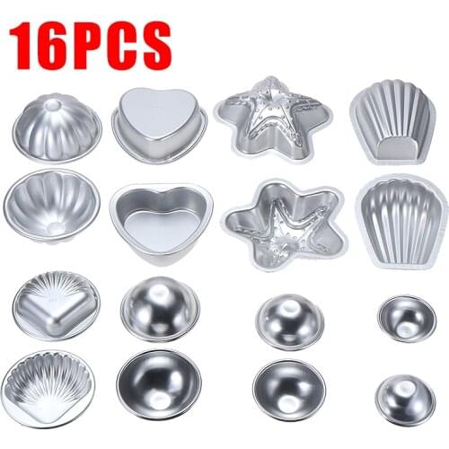 16pcs Bath Bomb Mold DIY Mold Half Sphere Metal Bath Bomb Fizzy Craft Candle Mould Bathing Tool Accessories Creative Moulds