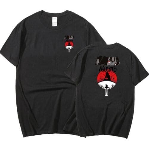 Cool Men T Shirts Uchiha Sasuke T Shirt Streetwear Graphic Tees 2020 Japanese Anime Tee Tops Men Child Gift Tshirt