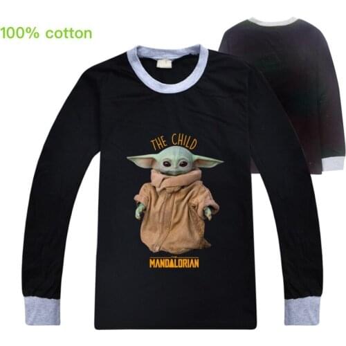 Long-sleeved T shirt baby yoda Yoda Baby boy tops boys fall kids clothes boys toddler girl boutique clothing