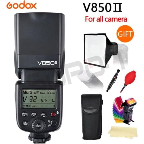 Godox V850II GN60 2.4G wireless X System Speedlite Li-ion Battery Flash Light with Car Charger for Canon Nikon Sony Camera