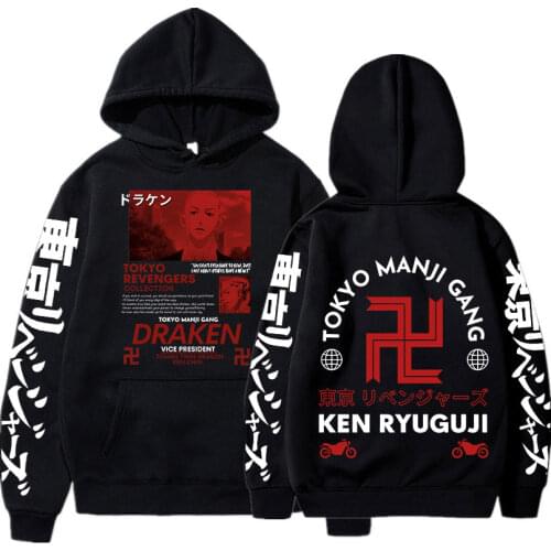 2021 Anime Tokyo Revengers Cosplay Hoodies Tokyo Gang Manjiro Sano Mikey Draken Sweatshirts Tops Japanese Style Pullovers