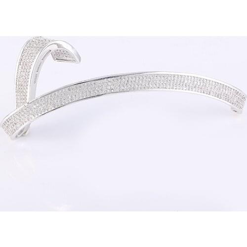 Jewelry Making Supplies Luxury Zircon Crystal Long DIY Pendant Accessories Connectors For Pearl Necklaces Making Findings