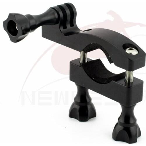 CNC Bracket Front Bike Handlebar Tripod Holder Clamp For Gopro Hero 8 7 6 5 4 SJCAM SJ4000 for motorcycle Harley FOR bmw