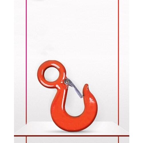 Hook ring fine rib wide mouth American cargo hook tongue crane driving lifting sling sling eye hook