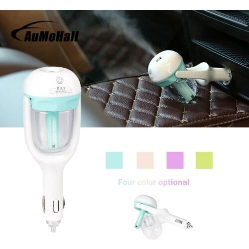 AuMoHall Mini 12V Car Steam Humidifier Air Purifier Aroma Diffuser Essential Oil Diffuser Aromatherapy Mist Maker Fogger