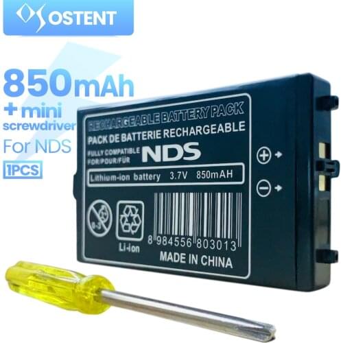 OSTENT 850mAh Rechargeable Lithium-ion Battery + Tool Pack Kit for Nintendo DS NDS