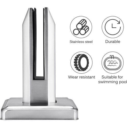 Floor Standing Stairs Balcony Pool Glass Spigots Post Balustrade Railing Clamp Clips Balcony Glass Fence Clamp