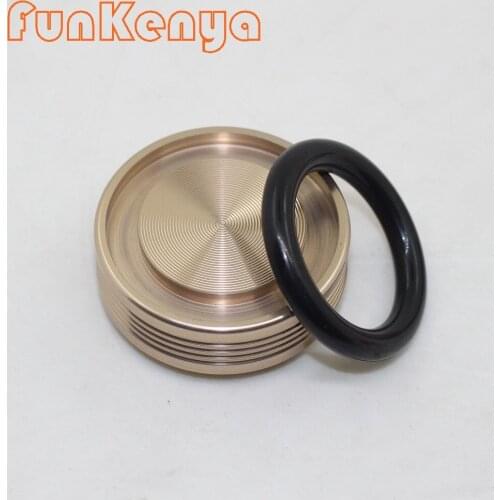 4PCS DIY Aluminum Machine Feet 44mm Rubber Ring Gold Foot Dia44 Height 17mm