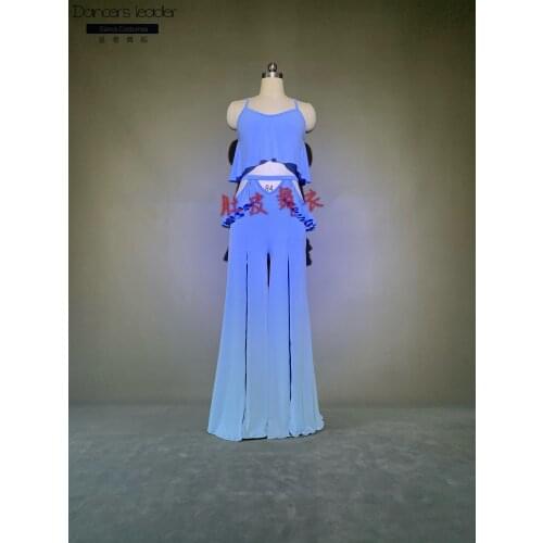 2020 new belly dance practice clothes, oriental dance clothes, skirt pants, high waist and long legs, original design
